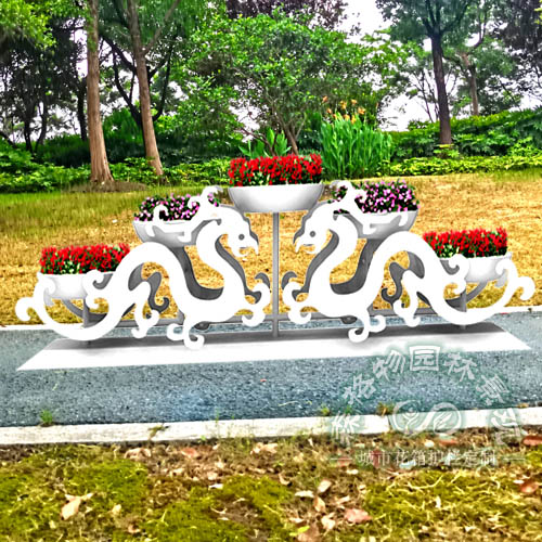 室外大型花架 『龍紋花架』