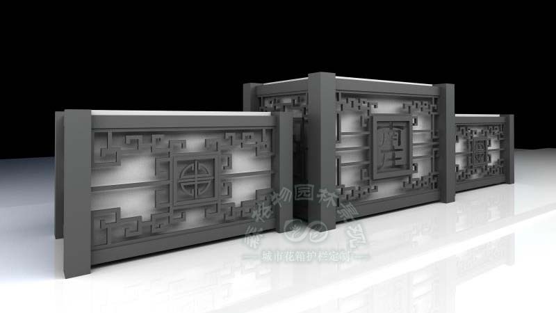道路鐵藝雕刻花箱