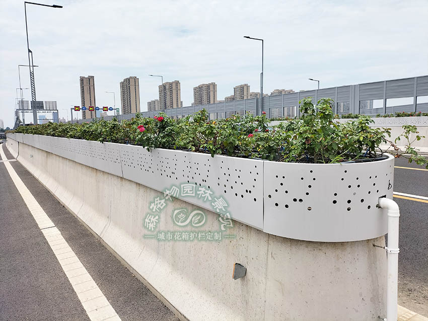 江蘇蘇州快速路橋梁花箱綠化花槽工程案例