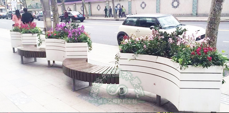 PVC微發(fā)泡板弧形座椅花箱