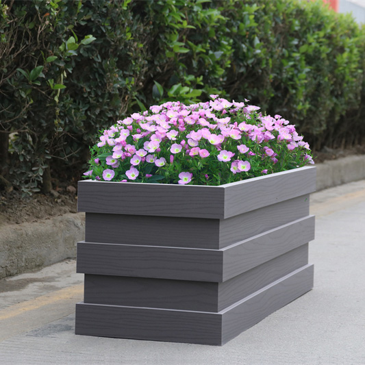 廣西亞灰pvc公園花箱