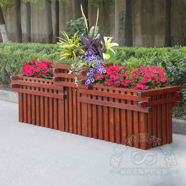 嘉興仿木紋鋁合金道路花箱