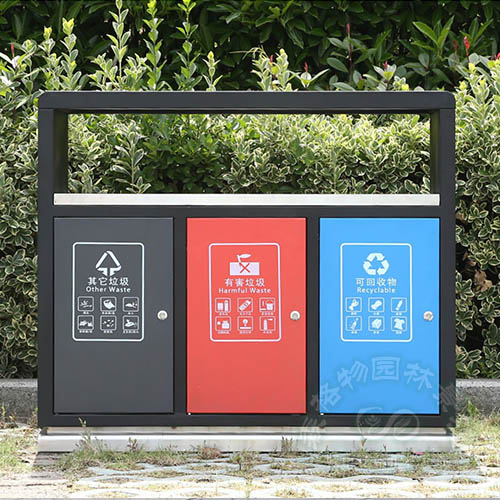 嘉興三分類金屬垃圾箱