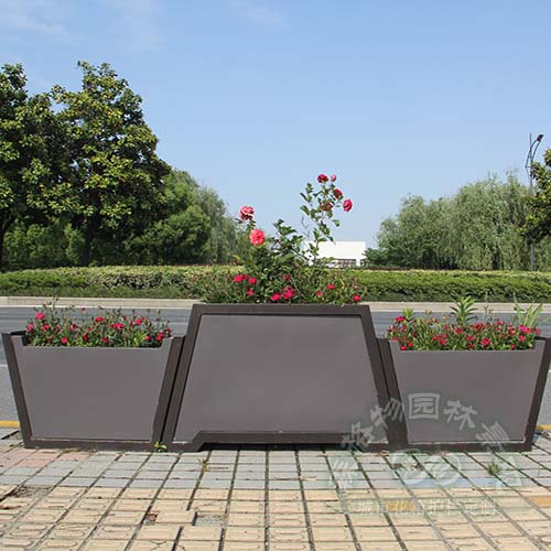 廣西人行道不銹鋼組合花箱