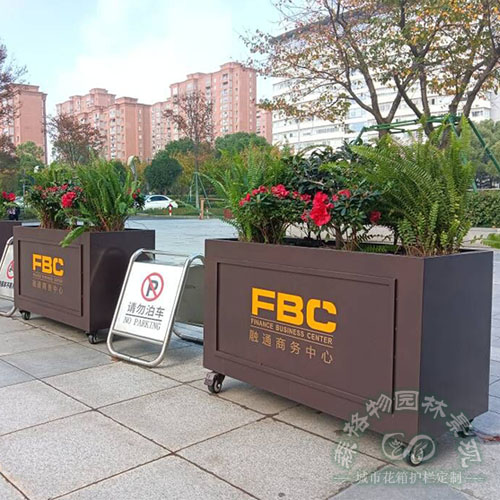 廣西商業街不銹鋼移動花箱