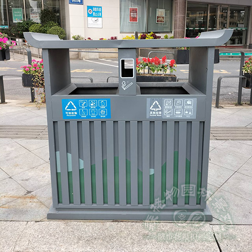 廣西不銹鋼雙分類景觀垃圾桶