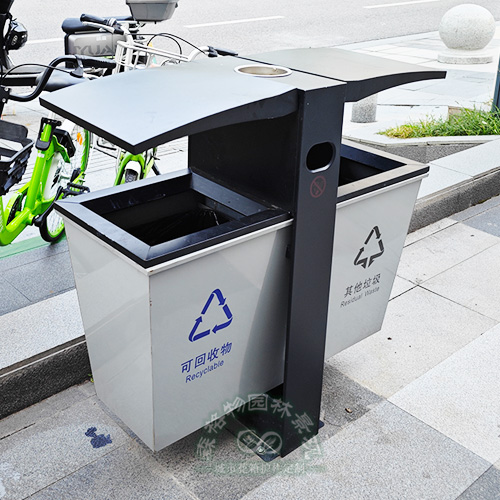 湖北雙分類鍍鋅垃圾箱