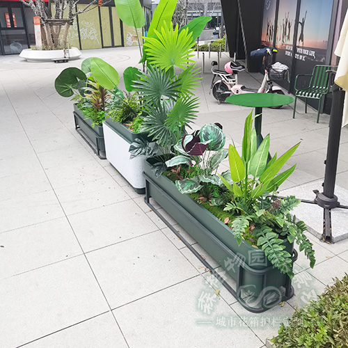 河北商業街庭院風花箱隔斷