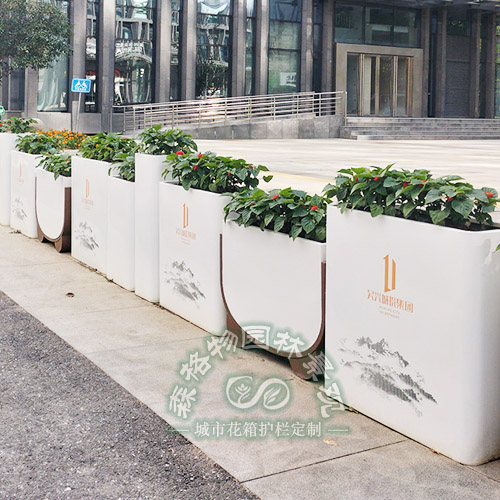 河北戶外商業中心多組合花箱隔斷