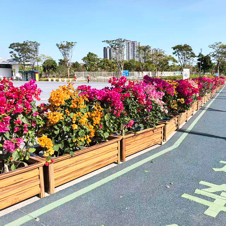 廣西黃色木紋鋁合金花箱