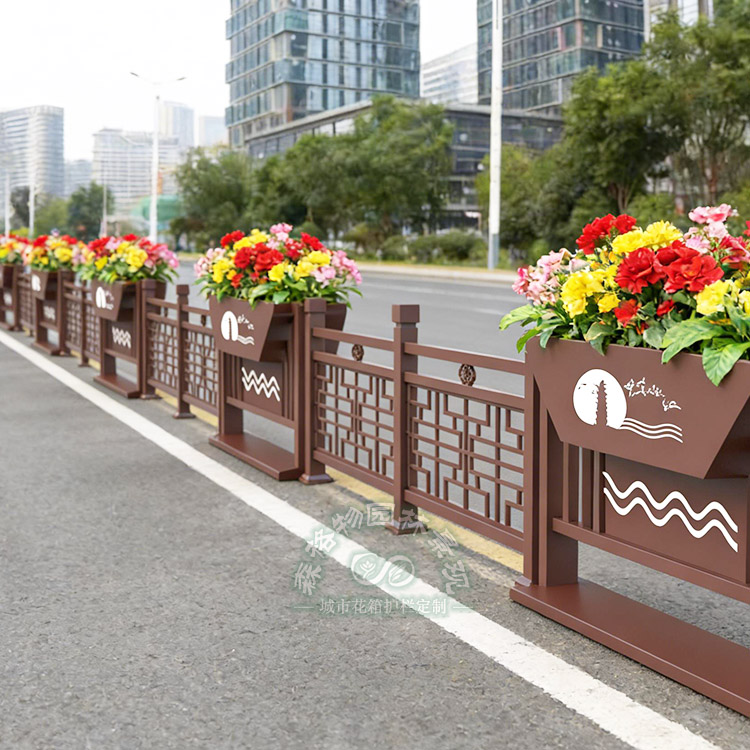 咸寧大美沅江不銹鋼花箱護欄