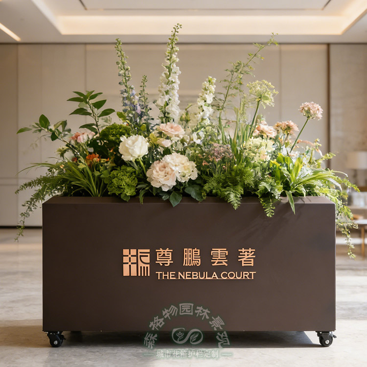 郴州售樓處萬向輪移動花箱