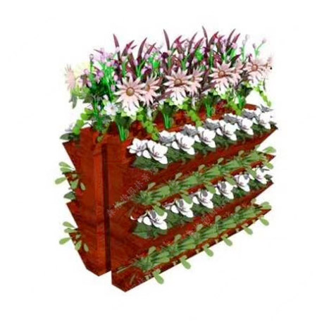 懸掛式馬鞍形多層PVC花箱護欄