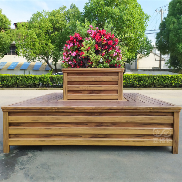 公園鋁合金花箱座椅