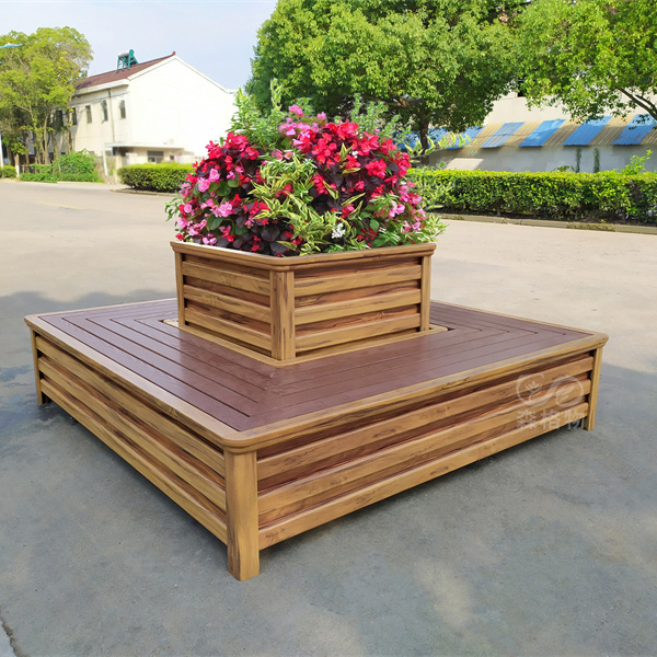 公園鋁合金花箱座椅