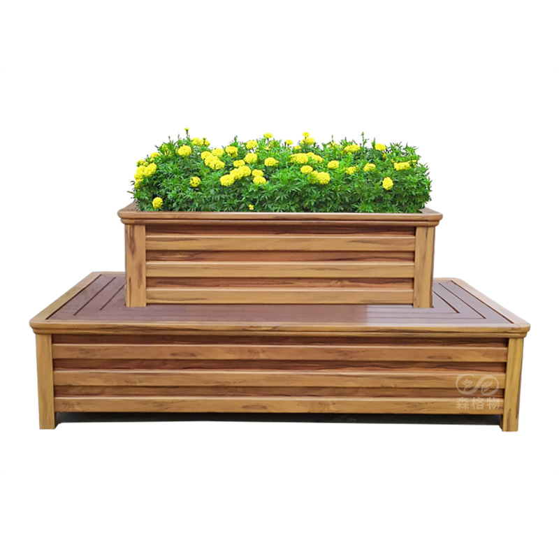 公園鋁合金花箱座椅