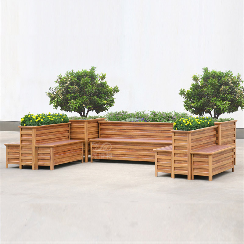 公園景觀座椅花箱