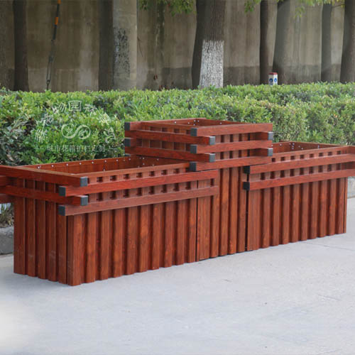 仿木紋鋁合金道路花箱