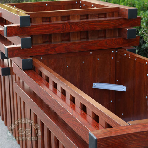 仿木紋鋁合金道路花箱