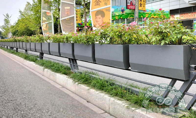 道路自動噴淋裝置馬鞍花箱案例