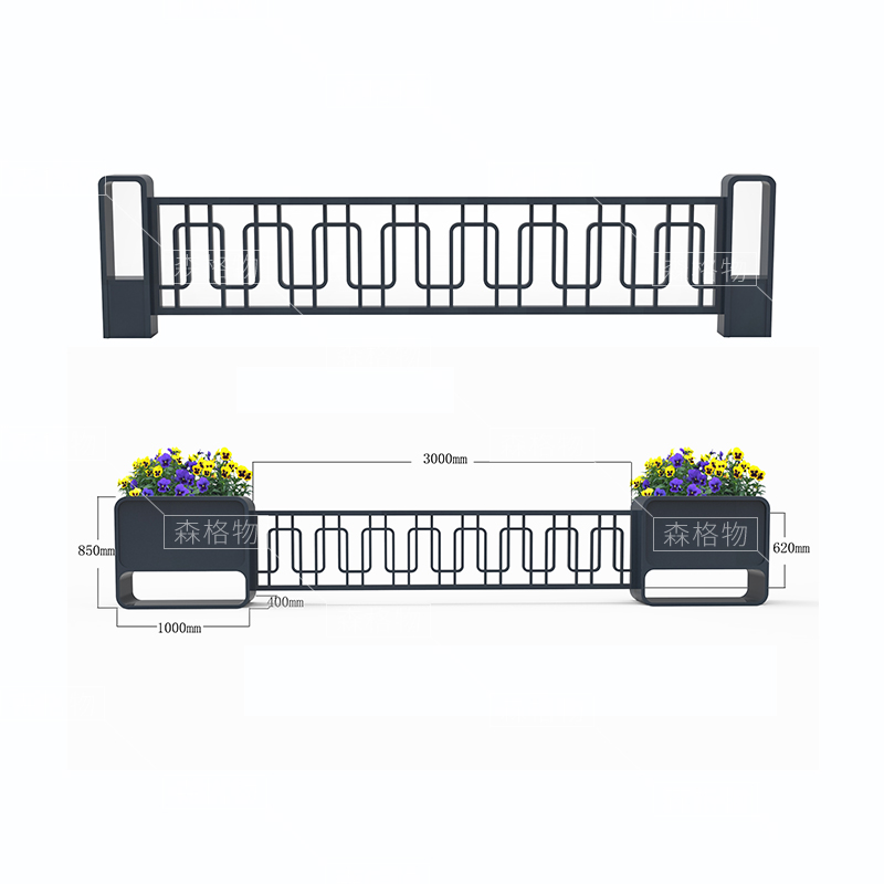 道路花箱鋅鋼護欄圍欄