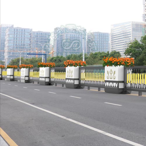 藝術雕花pvc花箱護欄