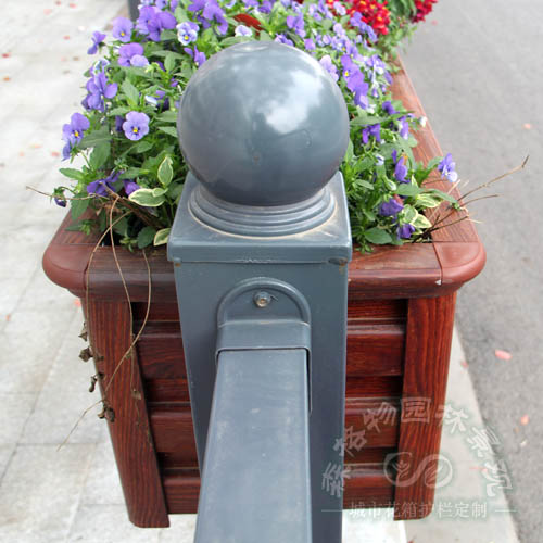 仿紅木鋁合金道路花箱