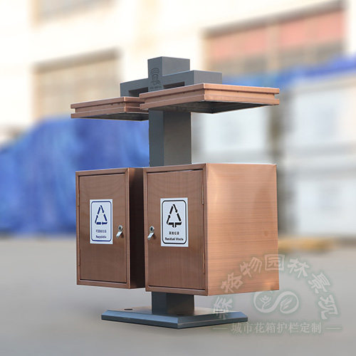 不銹鋼雙分類垃圾箱