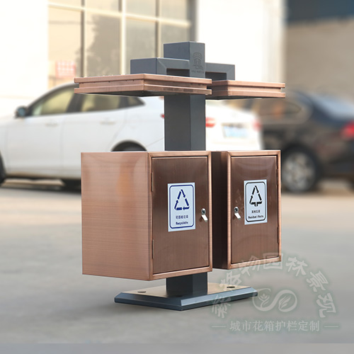 不銹鋼雙分類垃圾箱