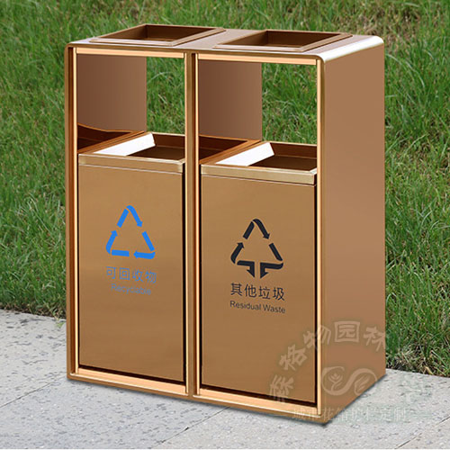 電鍍不銹鋼環(huán)衛(wèi)垃圾箱