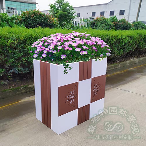 鏤空雕花道路pvc花箱