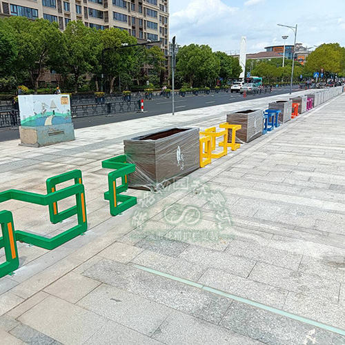 人行道隔離欄步行街人車分流車檔