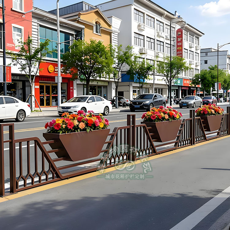 商業街船型花箱護欄