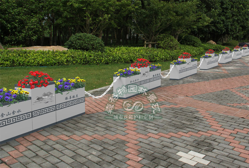 森格物園林景觀2021年6月部分新款道路花箱護欄展示